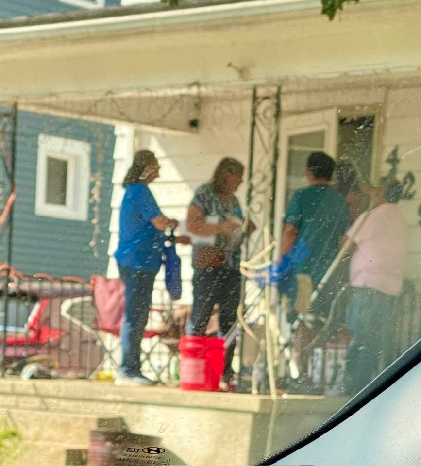 Community volunteers engaged in local civic activity
